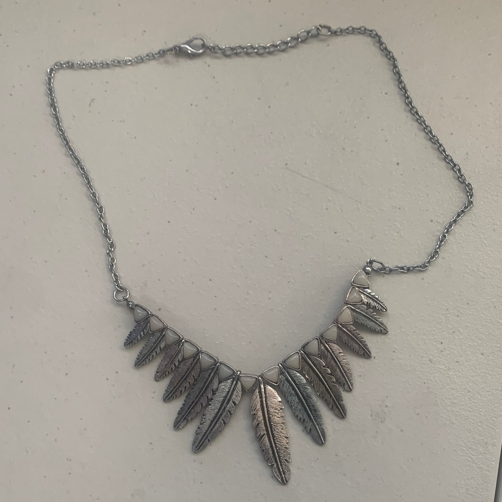 Silver Feather Necklace